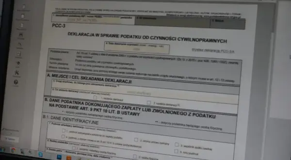 Formularz PCC-3 do deklaracji podatku od czynności cywilnoprawnych. Wypełnianie formularza PCC-3.