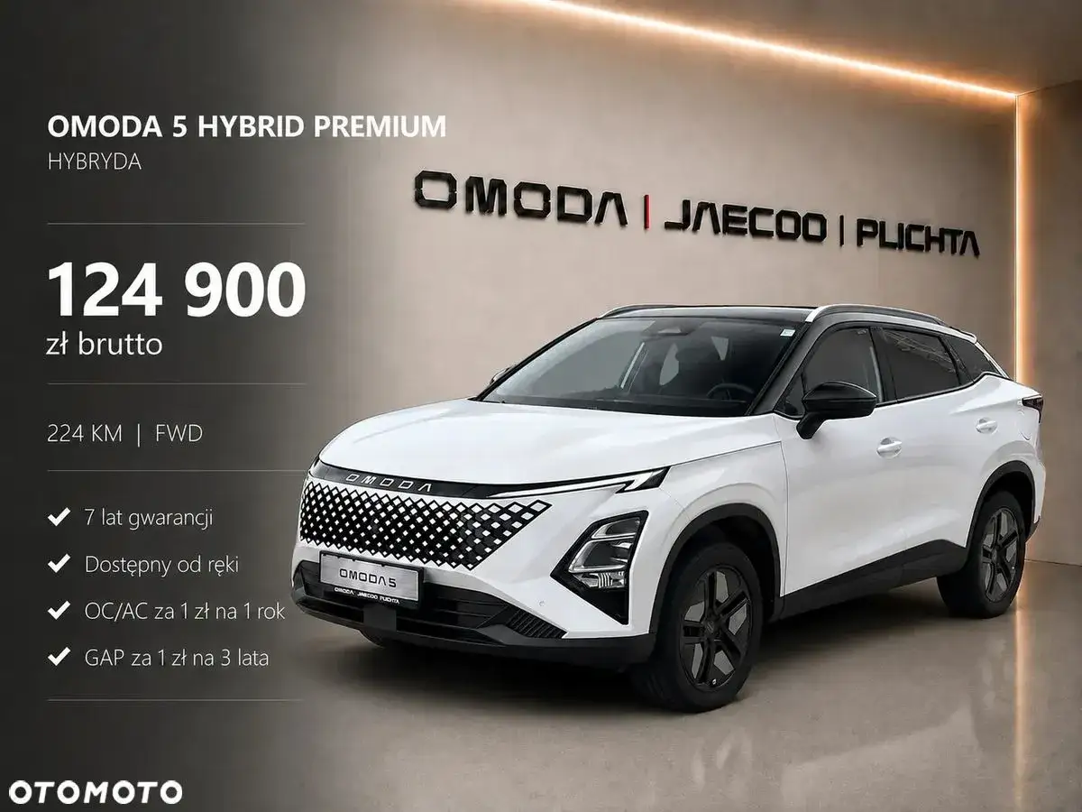 Biały OMODA 5 Hybrid Premium, cena 124 900 zł, 7 lat gwarancji, dostępny od ręki. Idealny wybór dla rodziny.