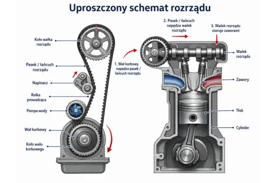 Rozrząd w samochodzie - pasek, łańcuch, objawy i koszty
