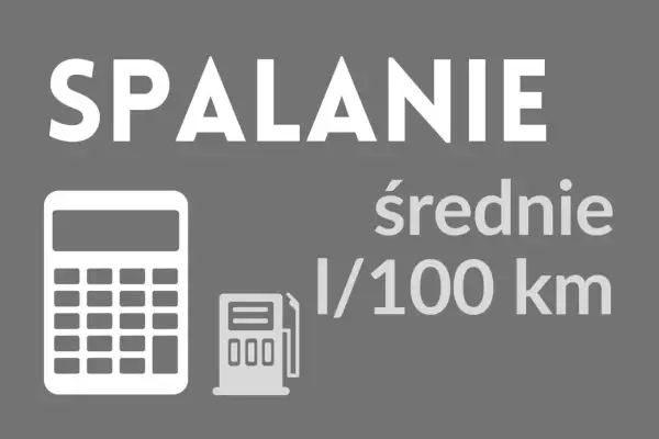 Grafika pokazuje kalkulator i dystrybutor paliwa, symbolizujące jak obliczyć spalanie.